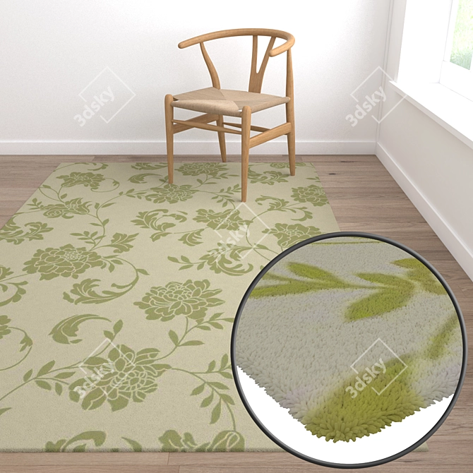 Versatile Carpet Set: High-Quality Textures, Multiple Variations 3D model image 3