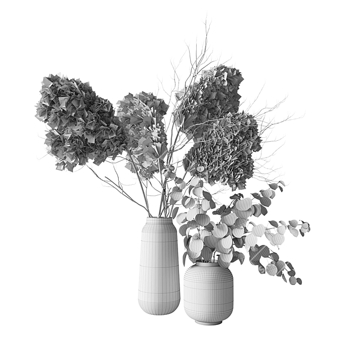 Elegant Dry Bouquet Set 3D model image 3