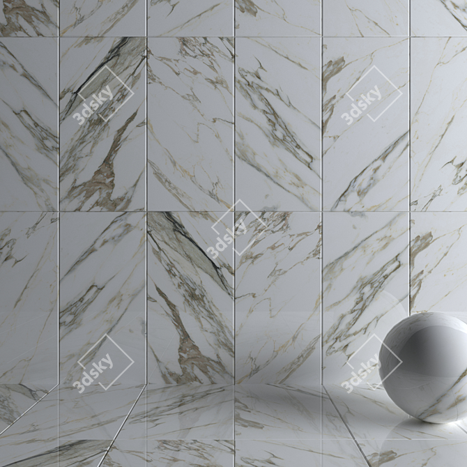 Marble Floor Tiles - Macchia Vecchia Collection 3D model image 3