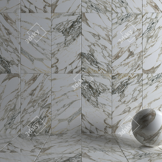 Marble Muse Macchia Vecchia Wall Tiles Set 3D model image 3