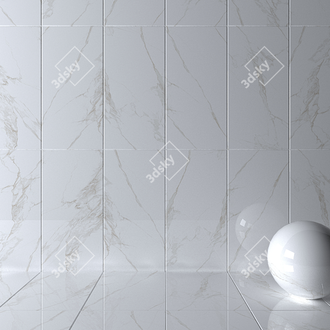 Torano Gold Marble Wall Tiles 3D model image 2