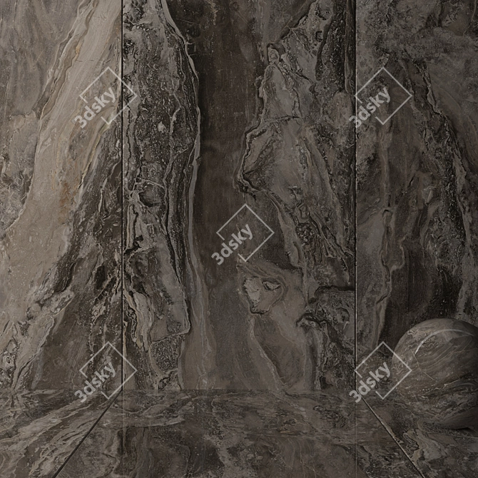 Elegant Marble Wall Tiles 3D model image 2