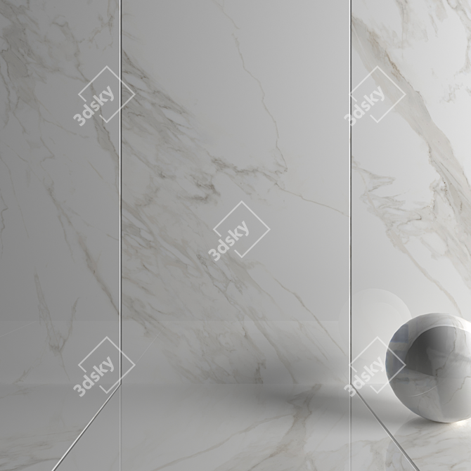 Golden Muse Marble Wall Tiles 3D model image 3