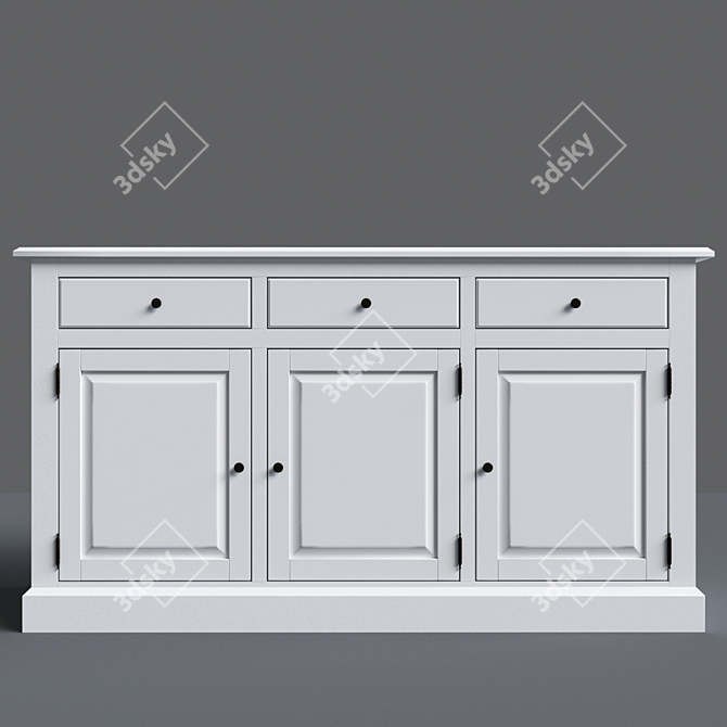 Authentic Buffet in Classic Style 3D model image 1