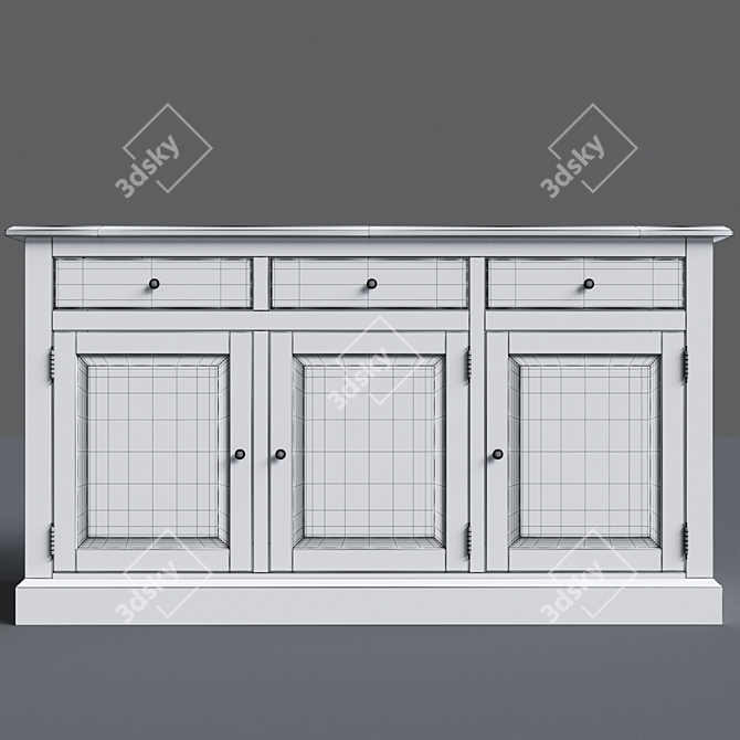 Authentic Buffet in Classic Style 3D model image 5