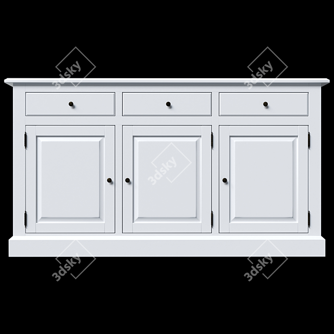 Authentic Buffet in Classic Style 3D model image 6