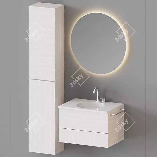 Coco: Stylish, Integrated Bathroom Unit 3D model image 1