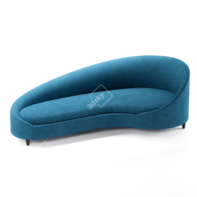 Elegant Curved Sofa: Hadriana 3D model image 1