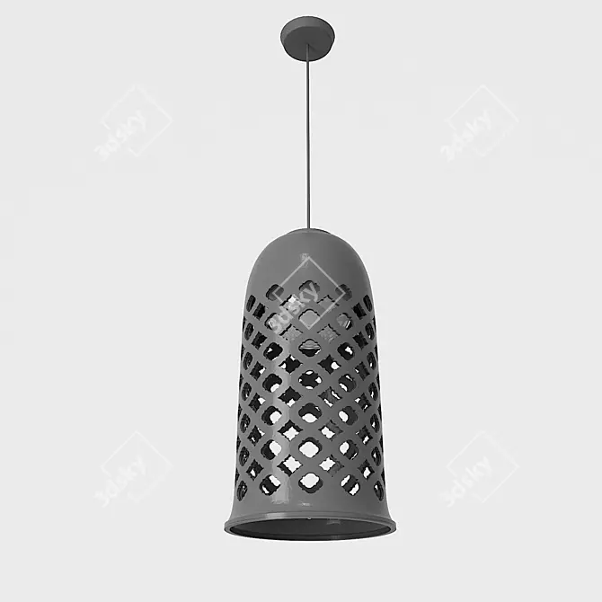 Elegant Ajur Perforated Ceiling Light 3D model image 5