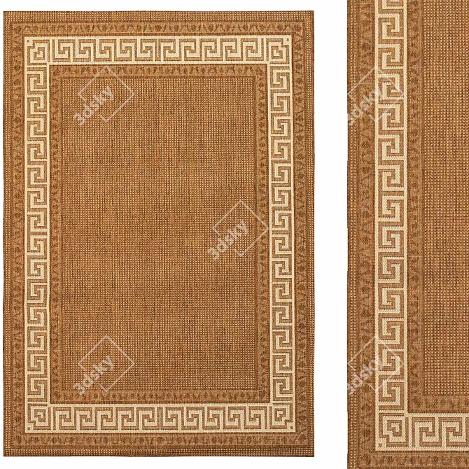 Meredith Brown Rug - Luxurious and Lifelike Home Decor 3D model image 1