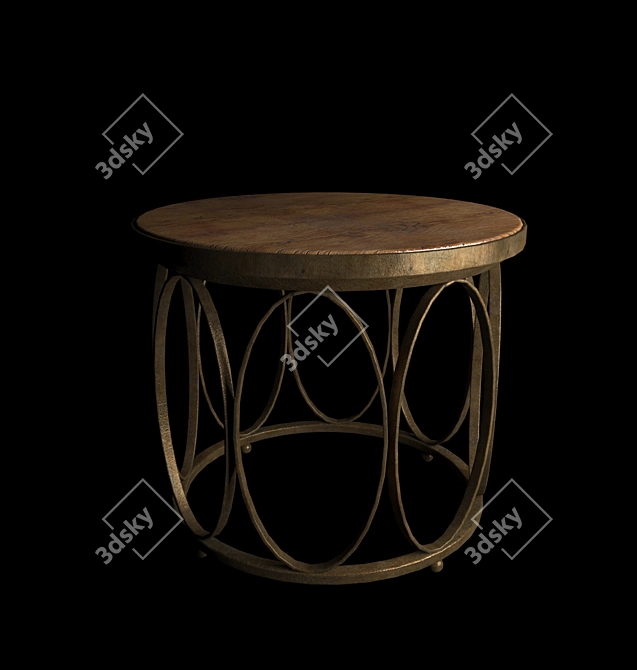 Modern Round Coffee Table - Stylish and Functional 3D model image 2