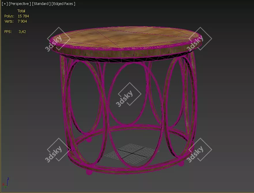 Modern Round Coffee Table - Stylish and Functional 3D model image 3