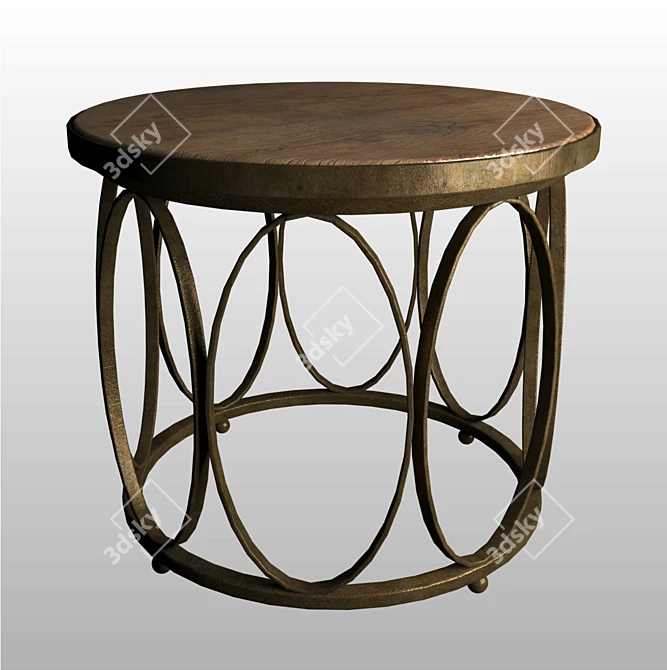 Modern Round Coffee Table - Stylish and Functional 3D model image 4