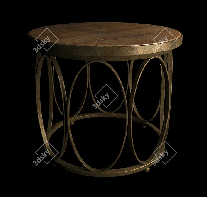 Modern Round Coffee Table - Stylish and Functional 3D model image 5