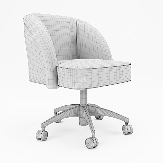 Italian Upholstered Dining Chair 3D model image 3