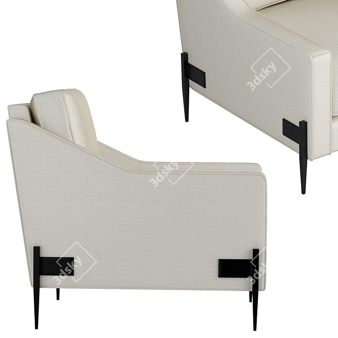 Caracole Remix - Sleek and Stylish Armchair 3D model image 2