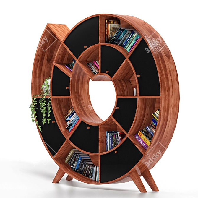 Snail Shaped Decorative Bookshelf 3D model image 3