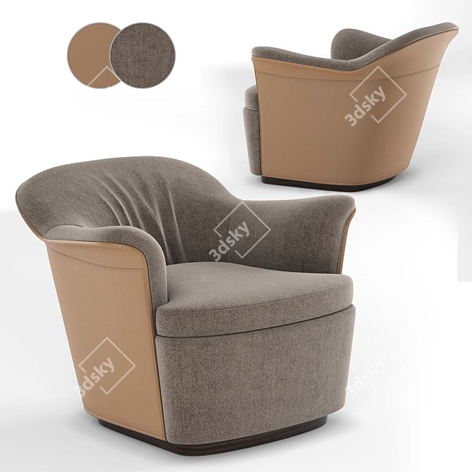 Elegant Mathilde Armchair: Luxurious Comfort 3D model image 1