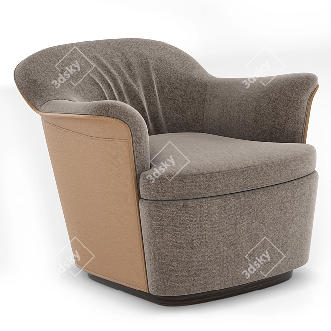 Elegant Mathilde Armchair: Luxurious Comfort 3D model image 2