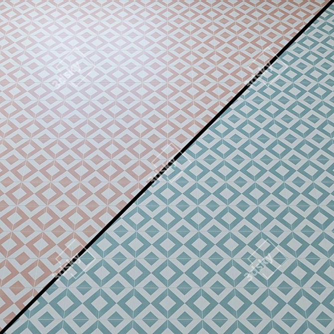 Colorful Geo Porcelain Tiles 3D model image 2