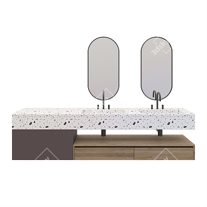  Stylish Mirror Sink 3D model image 1