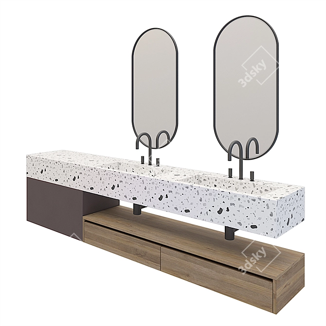  Stylish Mirror Sink 3D model image 2