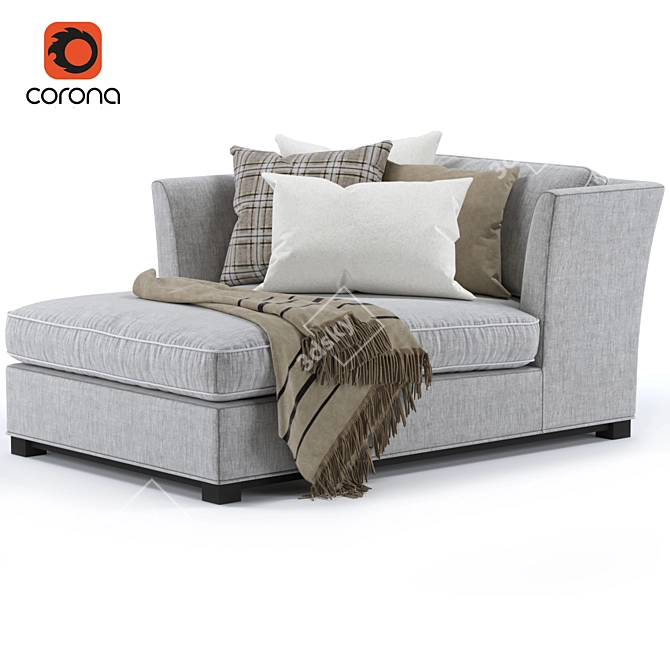 Cordian Compact Sofa: Stylish and Space-Saving 3D model image 1