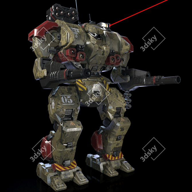 Legendary Warhammer WHM-7S: Heavy BattleMech 3D model image 1