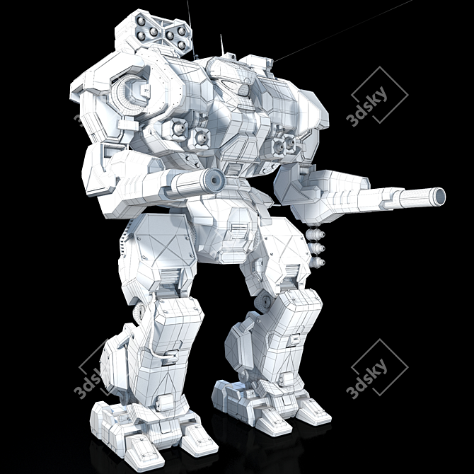 Legendary Warhammer WHM-7S: Heavy BattleMech 3D model image 3