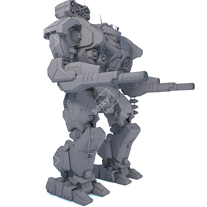 Legendary Warhammer WHM-7S: Heavy BattleMech 3D model image 6