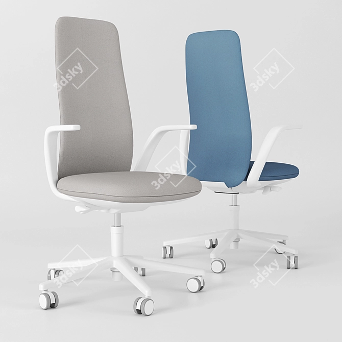 Haworth Nia High Back Chair 3D model image 2