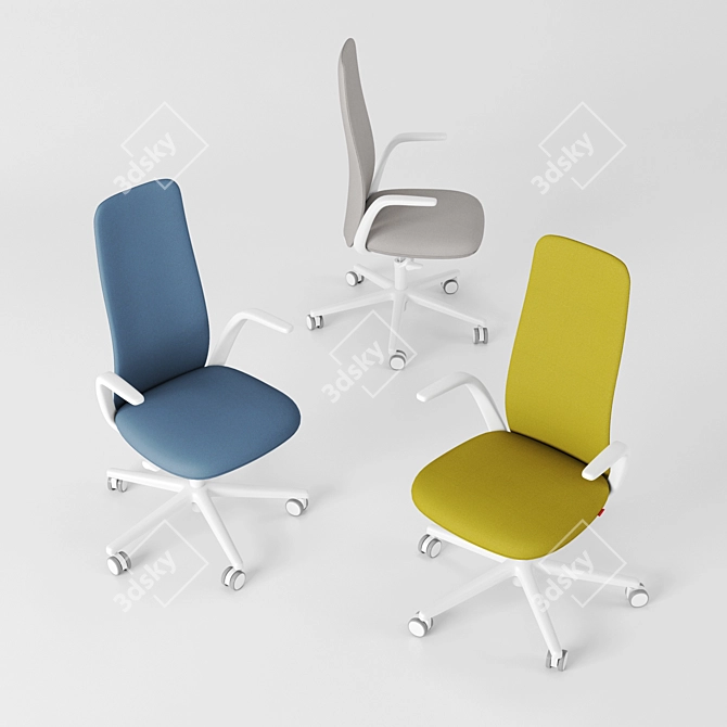 Haworth Nia High Back Chair 3D model image 4