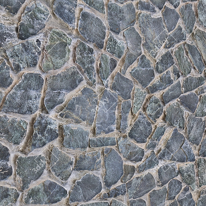 Cobblestone Wall: 8K High Res Textures 3D model image 3