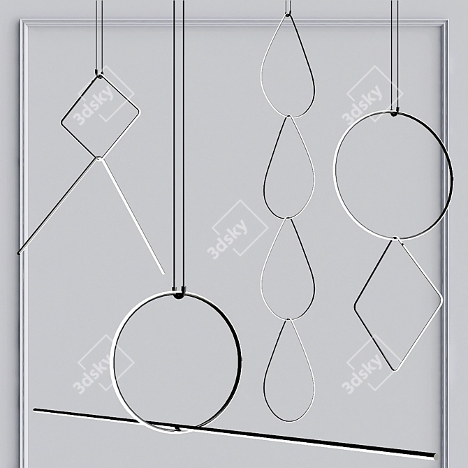 Arrangement Pendant Lamp 3D model image 1