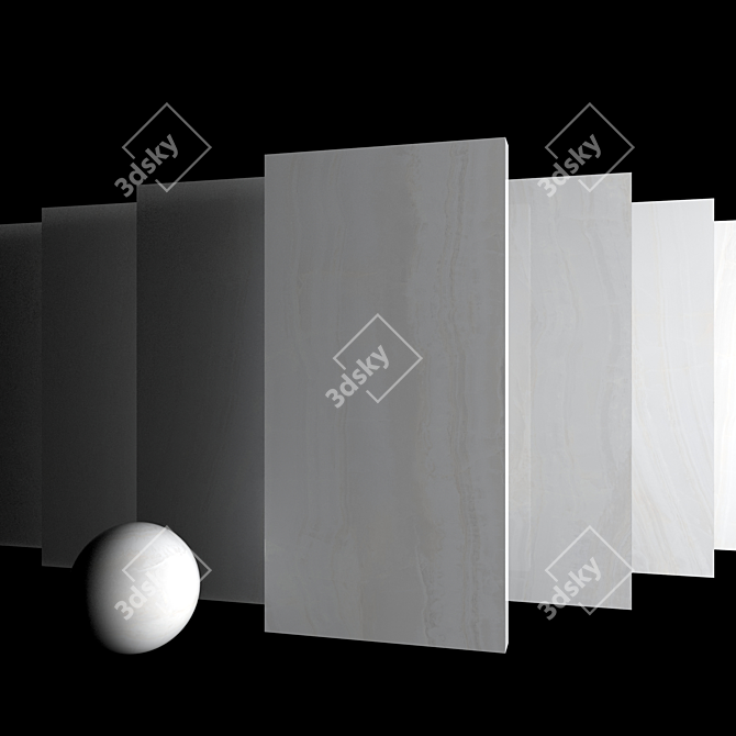 Lumina Ice Marble Set: Museum-Quality Elegance 3D model image 3