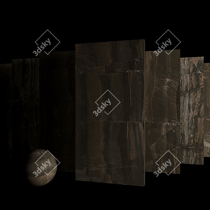 Marble Opera Brown Set: Museum-Quality Elegance 3D model image 3