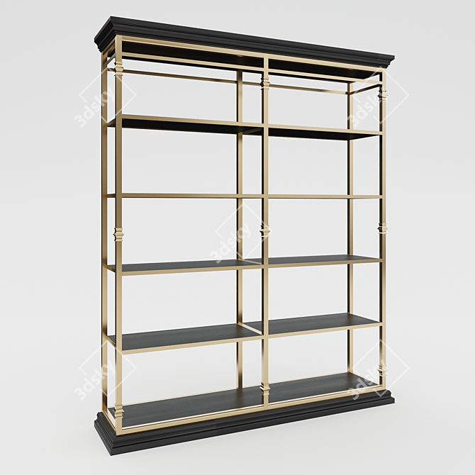 Soul Wood Shelving: Organize with Style 3D model image 1