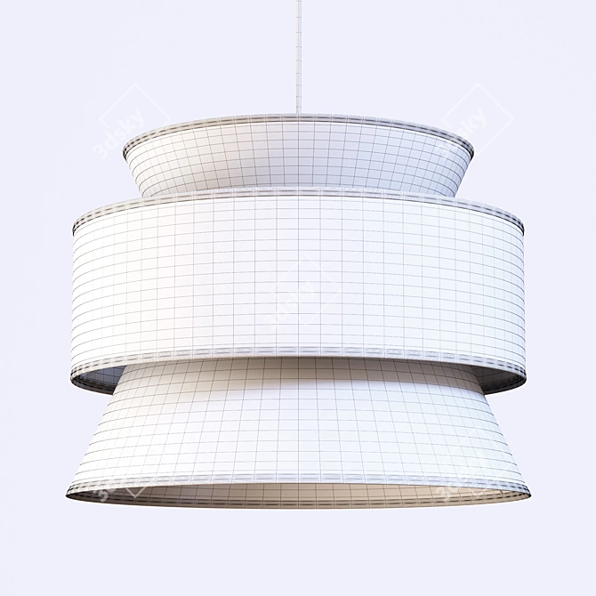 Vintage-Inspired Lampshade Trio 3D model image 3