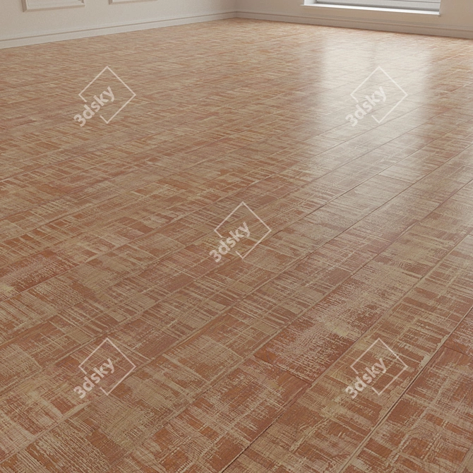 Eccentric Parquet Laminate: High-Resolution Texture Set 3D model image 2