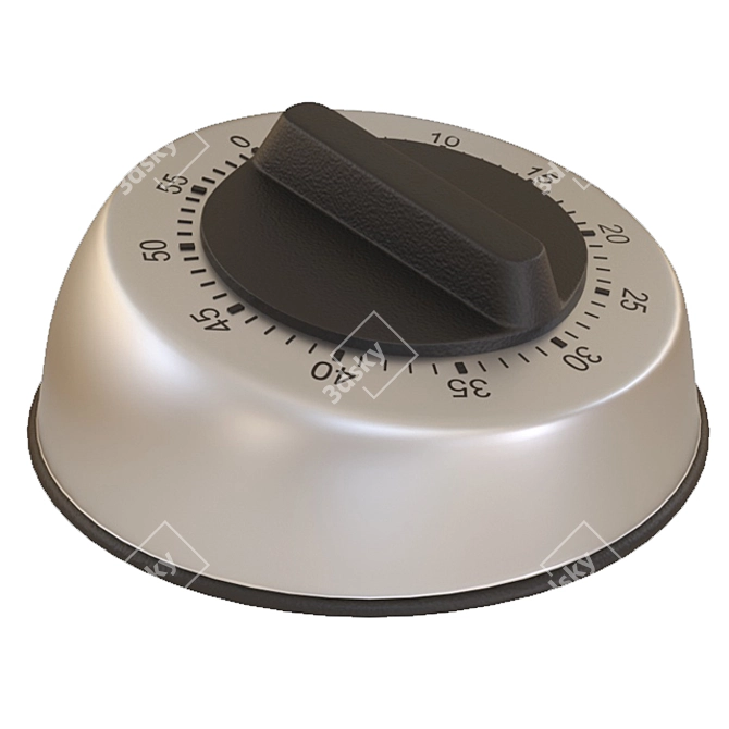 Sleek Kitchen Timer - Time-efficient Cooking 3D model image 4