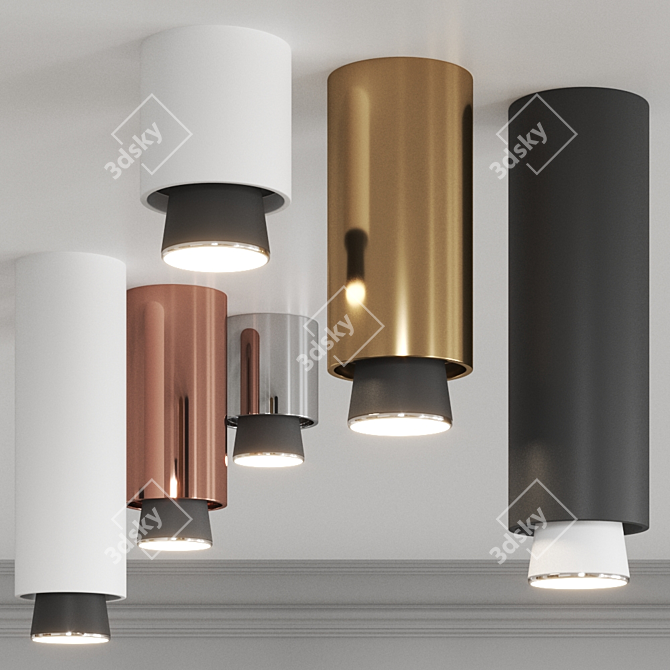 Fabbian CLAQUE F43 Modular LED Ceiling Light 3D model image 1