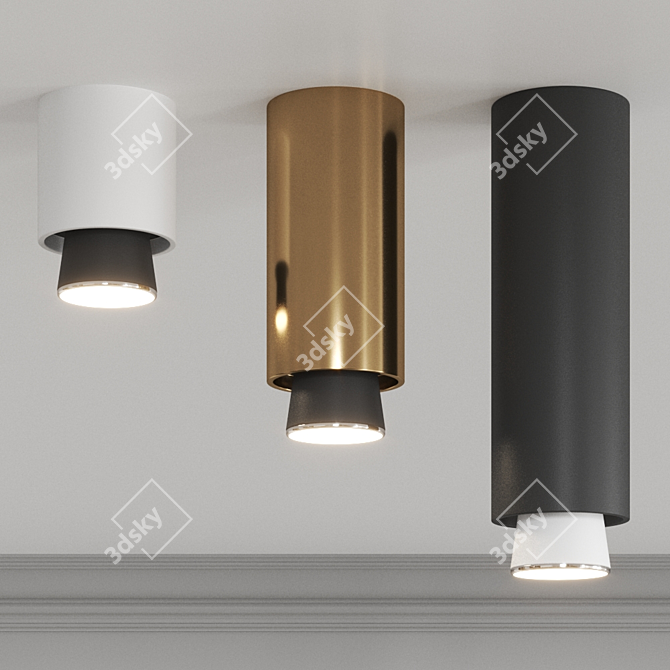 Fabbian CLAQUE F43 Modular LED Ceiling Light 3D model image 3