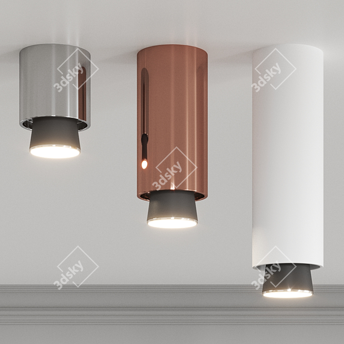 Fabbian CLAQUE F43 Modular LED Ceiling Light 3D model image 4