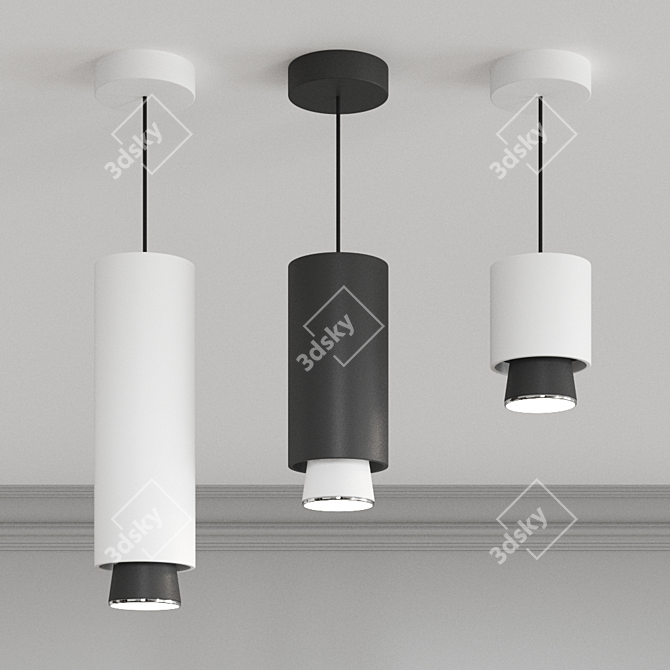 Fabbian Claque F43 LED Ceiling Lamp 3D model image 3