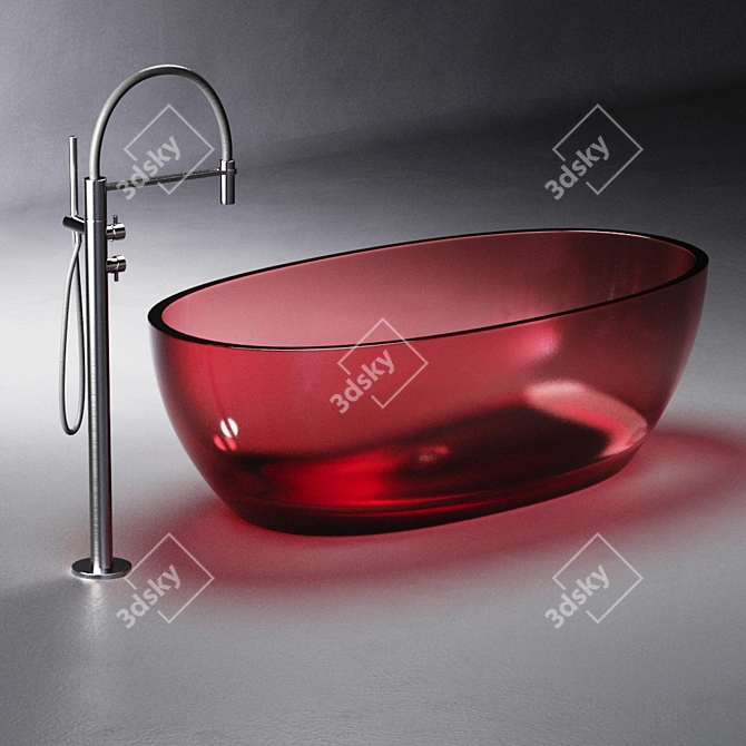 Luxury Reflex+ Radomonte Bathtub Set 3D model image 2