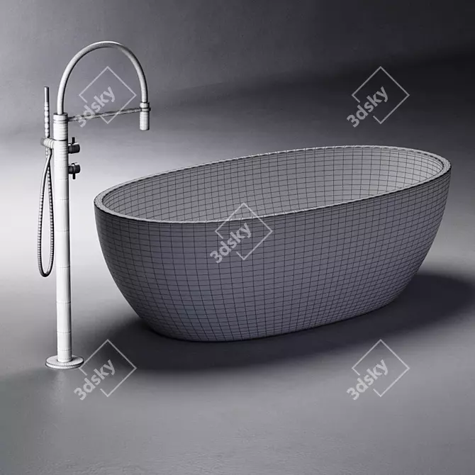 Luxury Reflex+ Radomonte Bathtub Set 3D model image 4