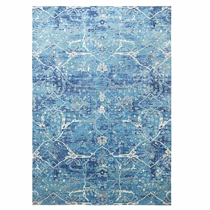 Amelia Hand-Knotted Rug: Exquisitely Crafted 3D model image 2