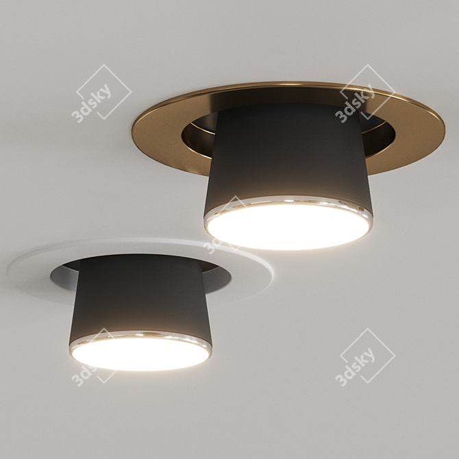 Fabbian Claque F43: Modern LED Ceiling Light 3D model image 4