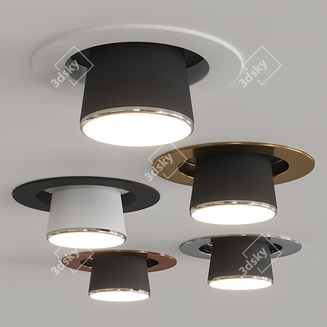 Fabbian Claque F43: Modern LED Ceiling Light 3D model image 5