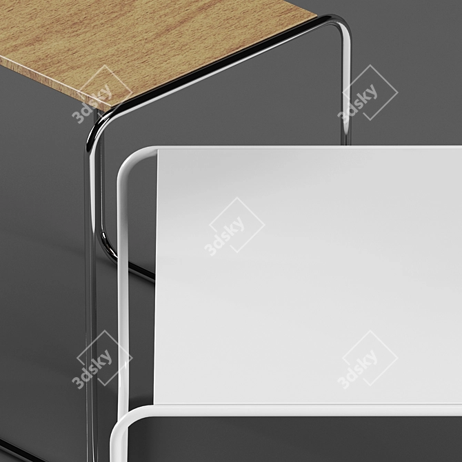 Contemporary Square Coffee Table 3D model image 3